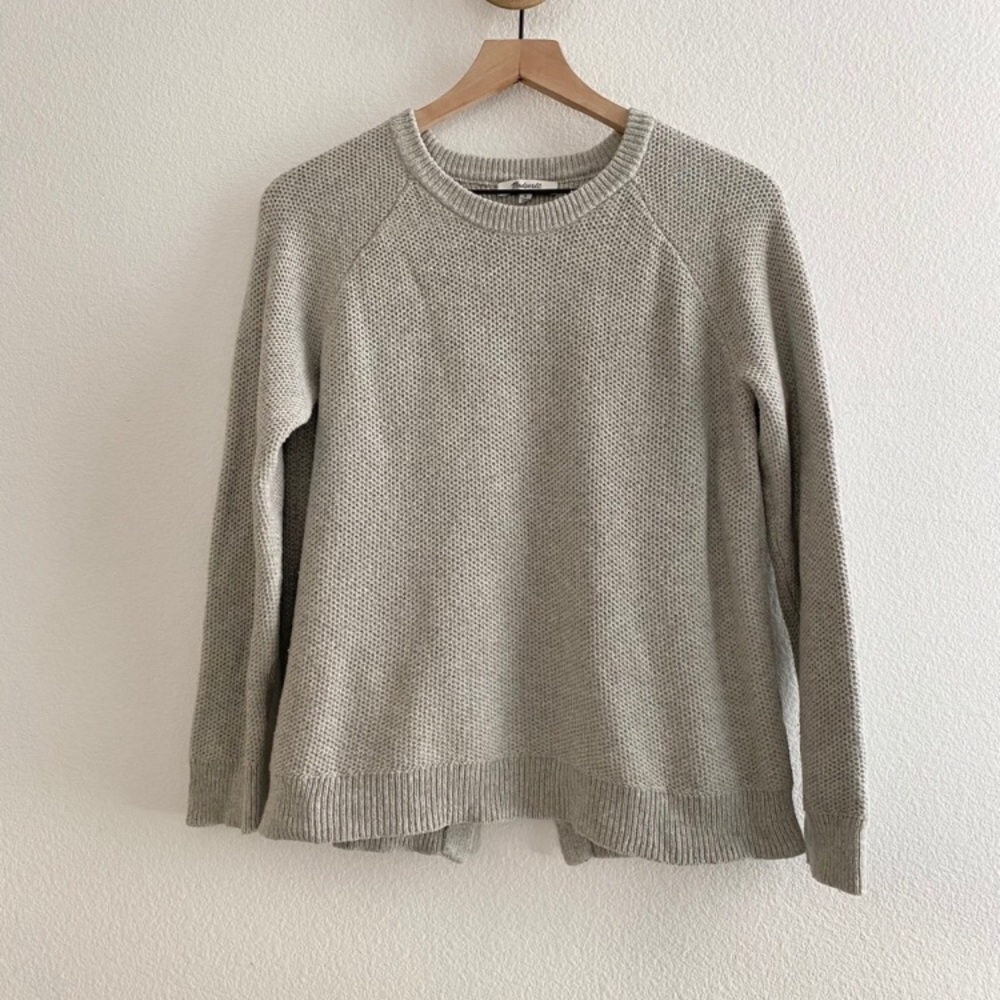 Madewell Gray Province Cross Back Sweater Medium